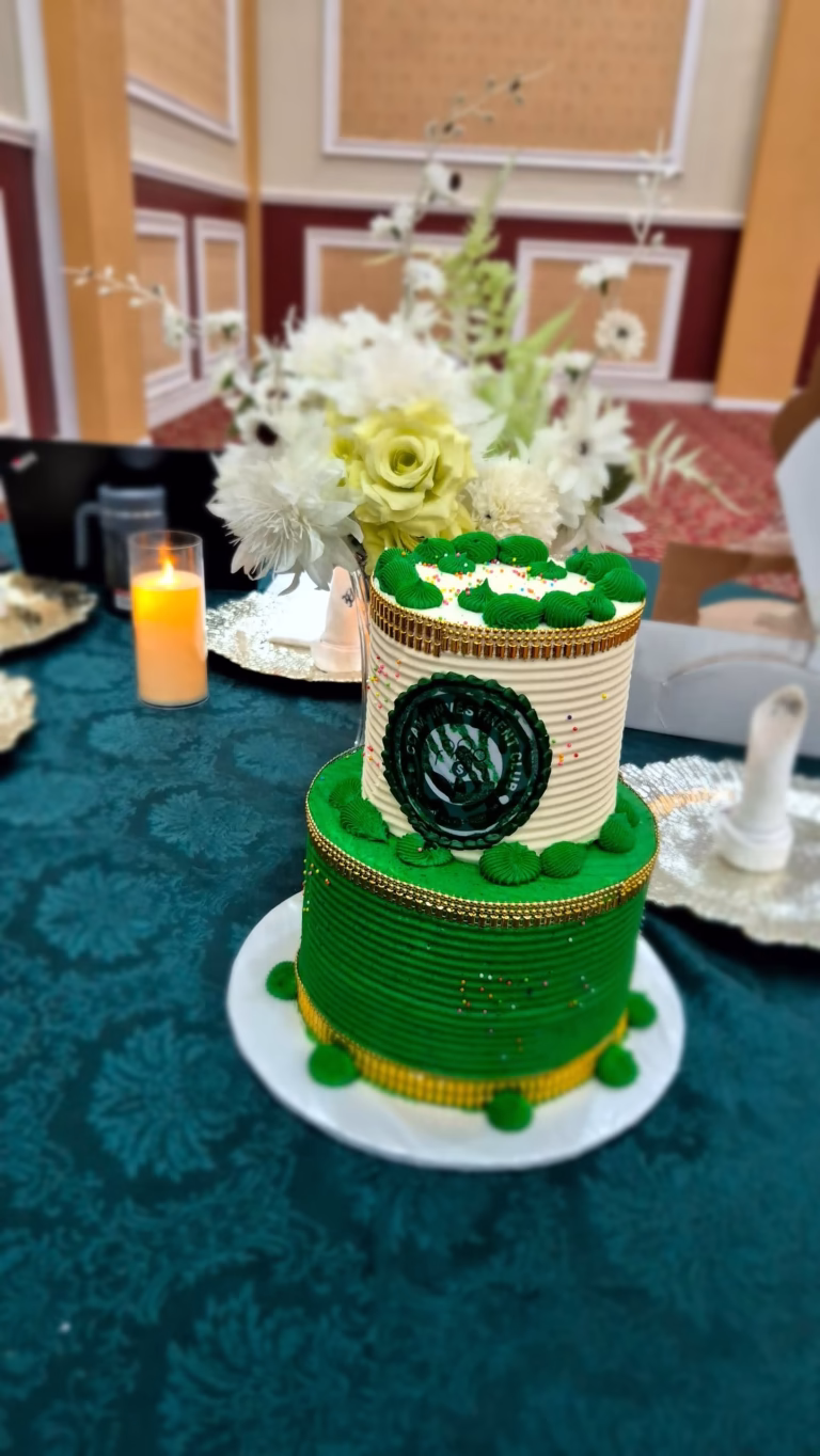 The club’s two-year anniversary: cake