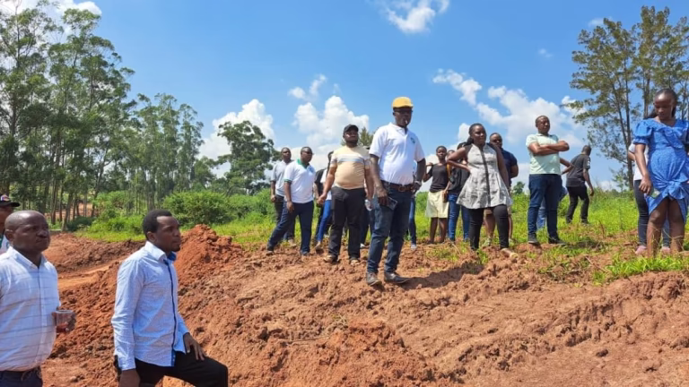 Members at the Mairye land visit: land site visit 03