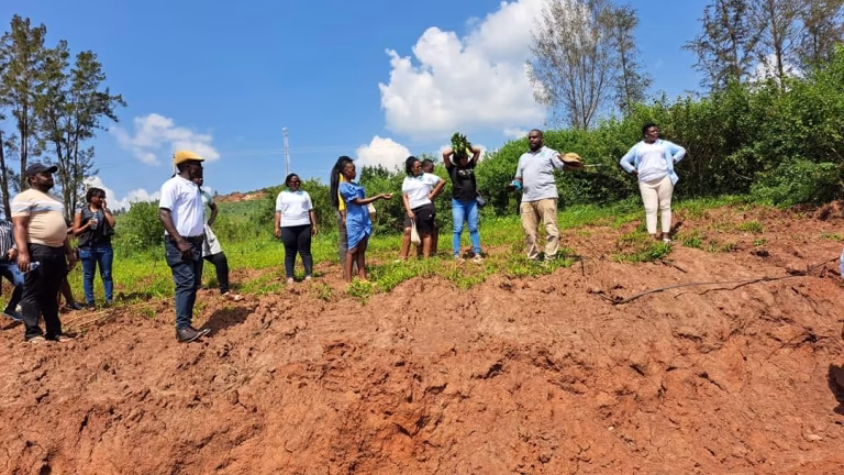 Members at the Mairye land visit: land site visit 08